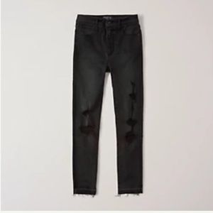 Abercrombie black ripped jeans